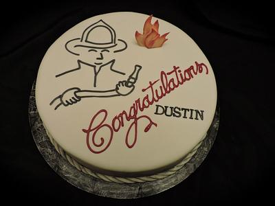 Fireman Graduation - Cake by Theresa