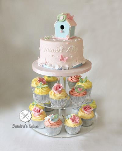 Birdhouse baby cake - Cake by Sandra's cakes