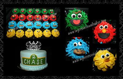Sesame Street themed cupcakes & cake - Cake by Occasional Cakes