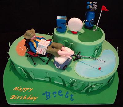 Snoozing at the Golf course !!!! - Cake by Julie Anne White