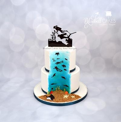 Hidden Surprise Wedding Cake - Cake by bluebellcakes