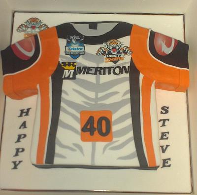 west tigers jersey - Cake by jodie baker