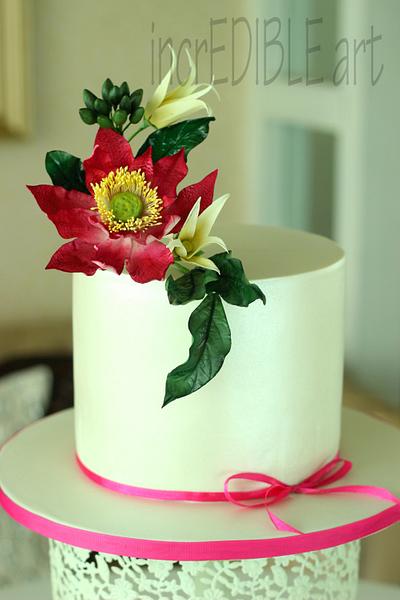 Serenity- Engagement cake - Cake by Rumana Jaseel