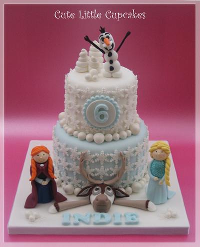 Frozen Themed Birthday Cake - Cake by Heidi Stone