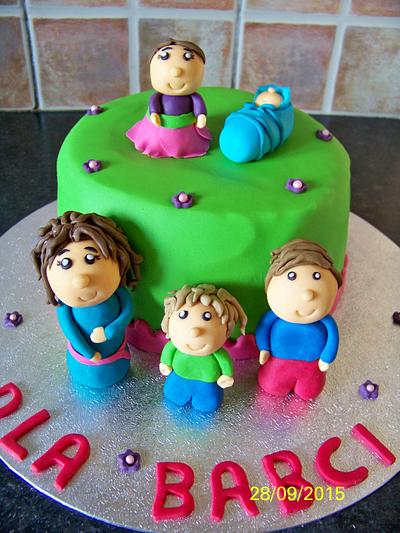 60th birthday cake for my mom, all the grandchildren :) - Cake by Agnieszka