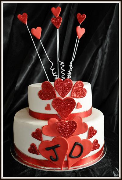 First ever 2 tier Engagment cake - Cake by sammy