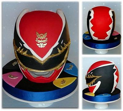 Power Rangers, helmet cake - Cake by Silvia Caeiro Cakes