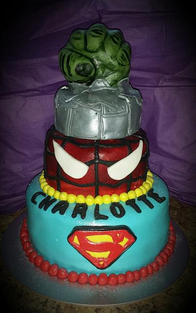 Superheros  - Cake by MummaBearsCreations