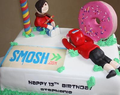 Smosh Food Wars Cake with matching cookies - Cake by Pam and Nina's Crafty Cakes