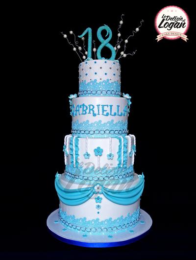 Torta 18° sui toni Tiffany - Cake by mariella