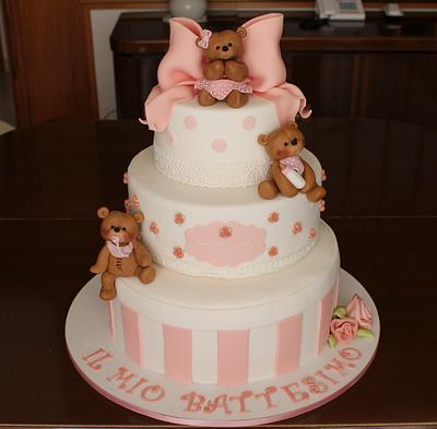 Christening cake and sweet table for baby girl - Cake by Il Granello di Pepe Cakes&Co