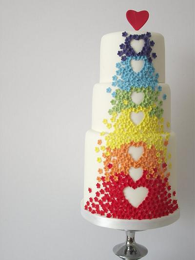 Rainbow cake. - Cake by Fatcakes