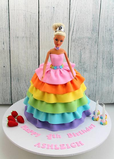 Rainbow princess cake - Cake by Kake Krumbs