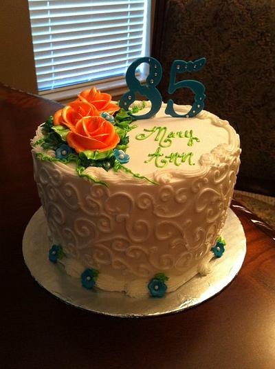 Scrolls for 85th B-Day - Cake by Lanett