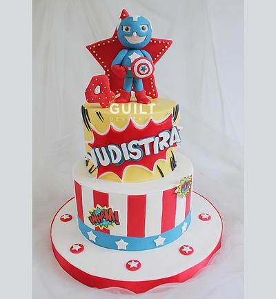Captain America - Cake by Guilt Desserts