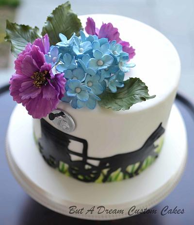 Sugar Flowers on Amish Cake - Cake by Elisabeth Palatiello