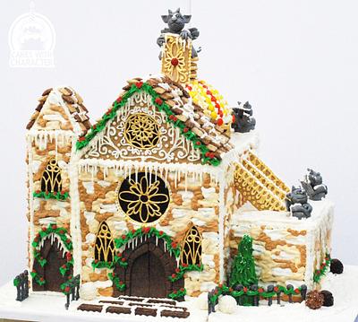 Cathedral style Gingerbread House - Cake by Jean A. Schapowal