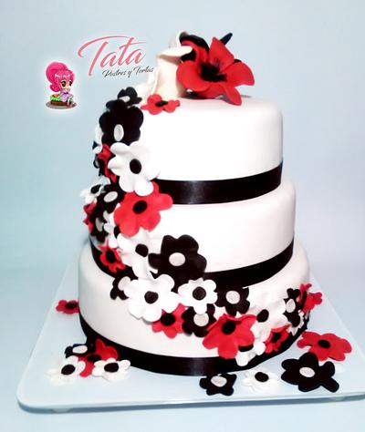 Torta Flores  - Cake by Tata Postres y Tortas