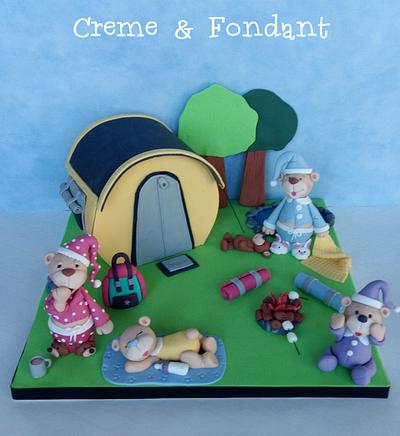 Camping cake. - Cake by Creme & Fondant