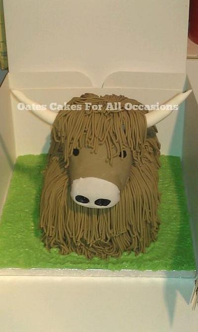 highland cow - Cake by oatescakes