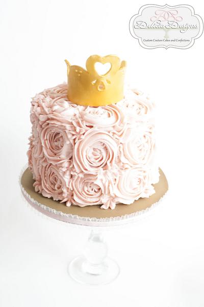 Buttercream Roses Princess Cake - Cake by Delicia Designs