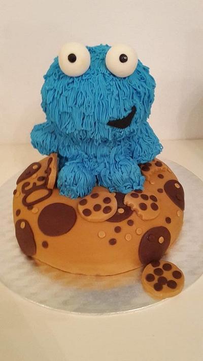 Cookie Monster - Cake by VickysDreamcakes