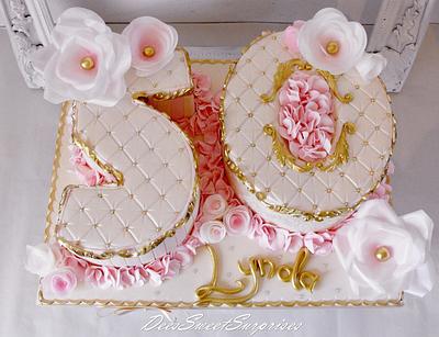 Ladies 50th birthday cake - Cake by Dee