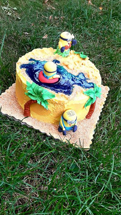 Minions on the beach - Cake by Gabriela Angelova 