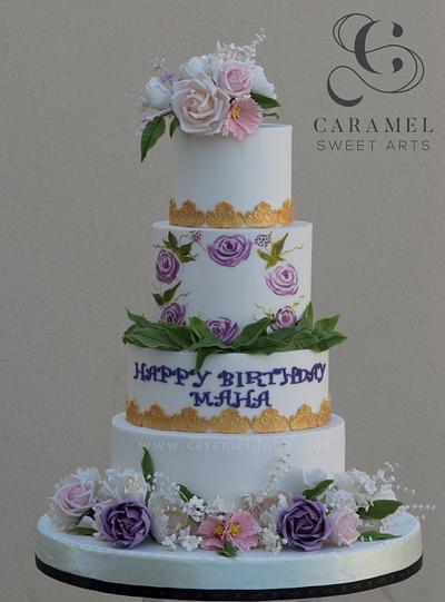 Vintage Birthday Cake - Cake by Caramel Doha