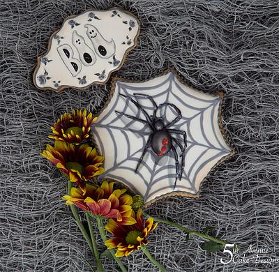 Creepy Spider and Ghostly Boo Cookies 🕷️👻 - Cake by Bobbie