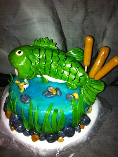 Fathers day fishing cake!   - Cake by Jenn