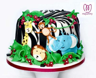 Zebra print jungle cake - Cake by Mayummy