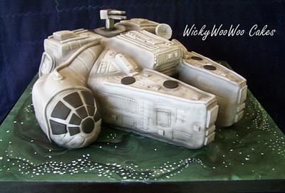 The Millennium Falcon - Cake by WickyWooWoo Cakes