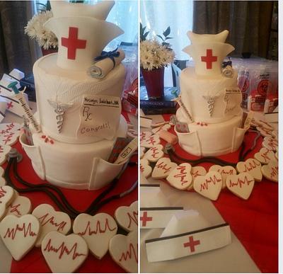 RN Graduation Cake - Cake by Margie