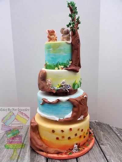Seasonal out door wedding cake - Cake by Yari 