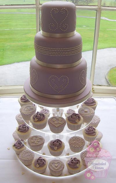 Hearts and Pearls - Cake by Amanda Earl Cake Design