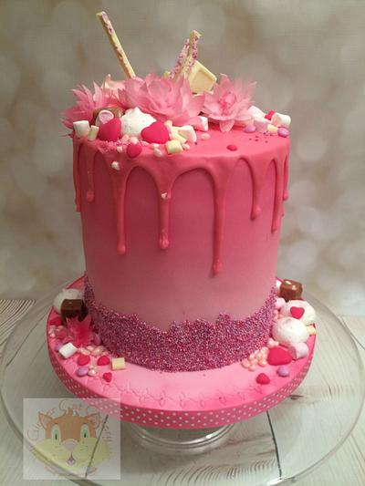 Explosion of pink! - Cake by Elaine - Ginger Cat Cakery 