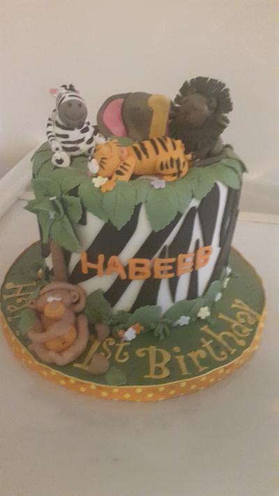 Jungle animal cake - Cake by Shollybakes
