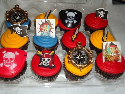 Pirate cupcakes - Cake by Kim Leatherwood