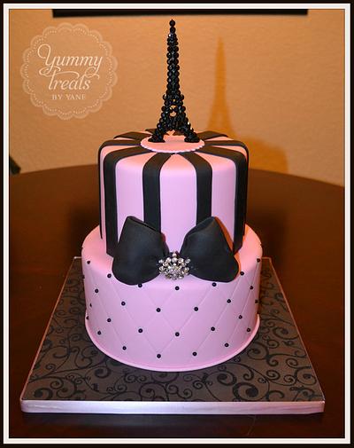 Paris Inspired Cake! - Cake by YummyTreatsbyYane