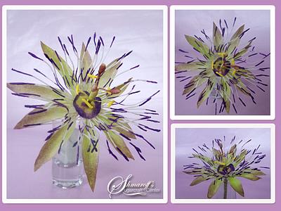 Passion Flower with Wafer Paper - Cake by Petya Shmarova