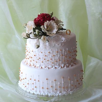 Wedding cake from godmother - Cake by Eva Kralova
