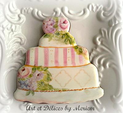 Wedding Cake cookie - Cake by artetdelicesbym