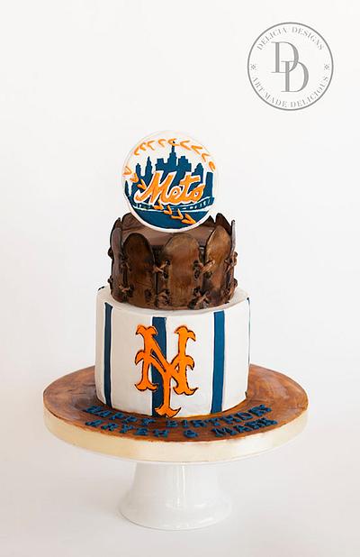Mets Baseball Styled Cake - Cake by Delicia Designs