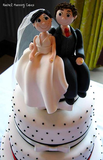 Bride & Groom Wedding Cake Topper - Cake by Rachel Manning Cakes