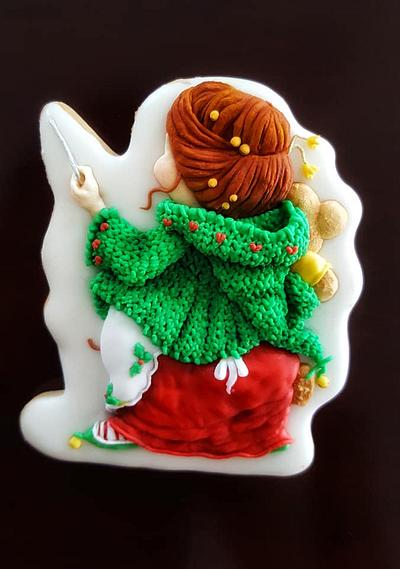 Mom Santa .... one cookie two sides (back side) - Cake by The Cookie Lab  by Marta Torres