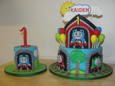Thomas the Train 1st Birthday - Cake by Jessica Allard Costales