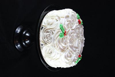 Christmas Rosette Cake - Cake by sweetonyou
