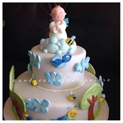 Little angel boy christening cake - Cake by Andrea Cima