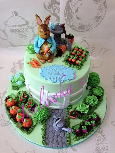 Peter Rabbit and garden cake - Cake by Jemlewka's cupcakes 
